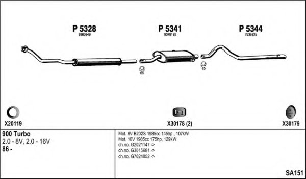 FENNO SA151 Exhaust System